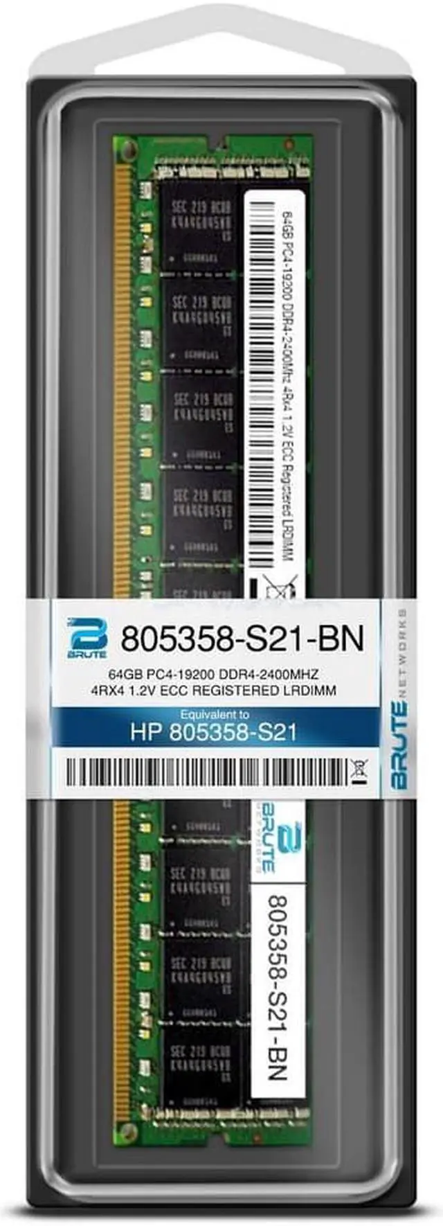 Alt view image 3 of 4 - 805358-S21 - HP Compatible 64GB PC4-19200 DDR4-2400Mhz 4Rx4 1.2v ECC LRDIMM