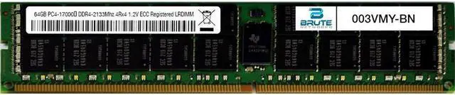Main image of 003VMY - Dell Compatible 64GB PC4-17000 DDR4-2133Mhz 4Rx4 1.2v ECC LRDIMM