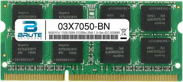 Main image of 03X7050 - Lenovo Compatible 16GB PC4-17000 DDR4-2133Mhz 2Rx8 1.2v Non-ECC SODIMM
