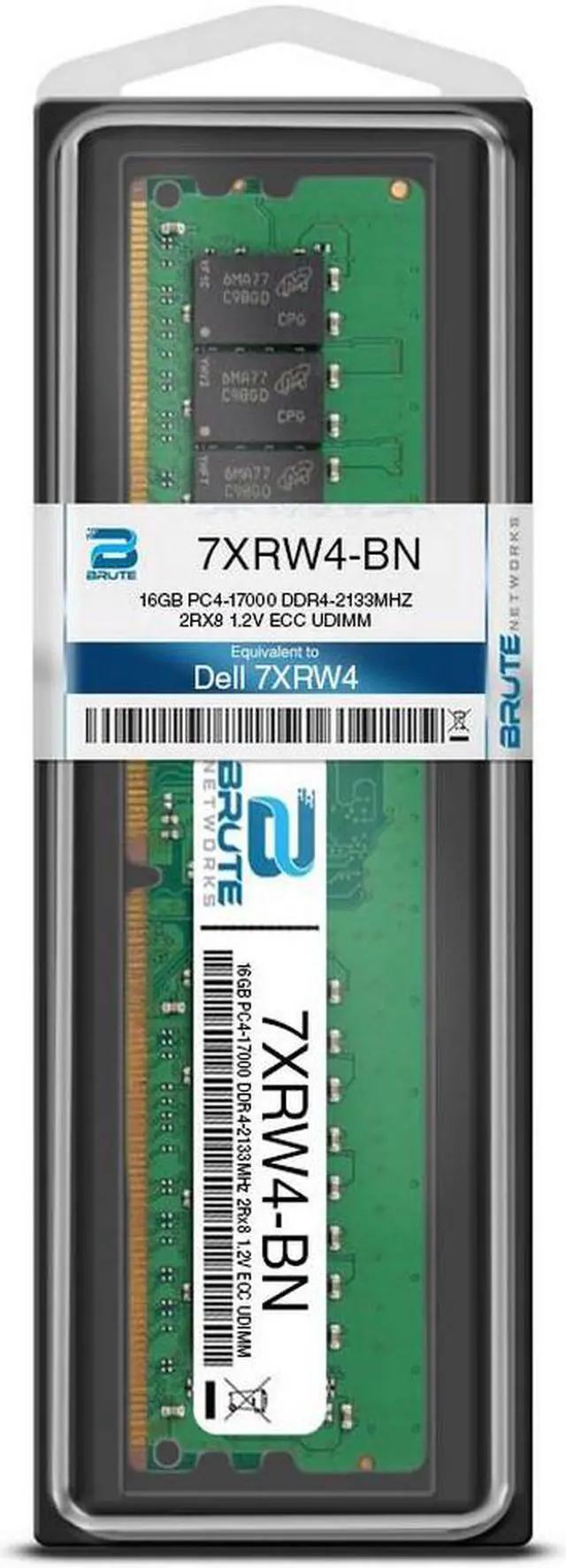 Alt view image 3 of 4 - 7XRW4 - Dell Compatible 16GB PC4-17000 DDR4-2133MHz 2Rx8 1.2V ECC UDIMM