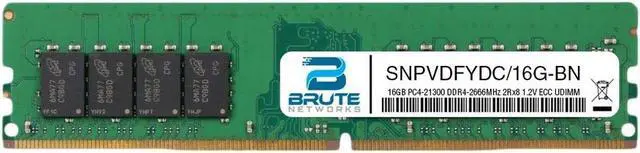 Main image of SNPVDFYDC/16G - Dell Compatible 16GB PC4-21300 DDR4-2666MHz 2Rx8 1.2V ECC UDIMM