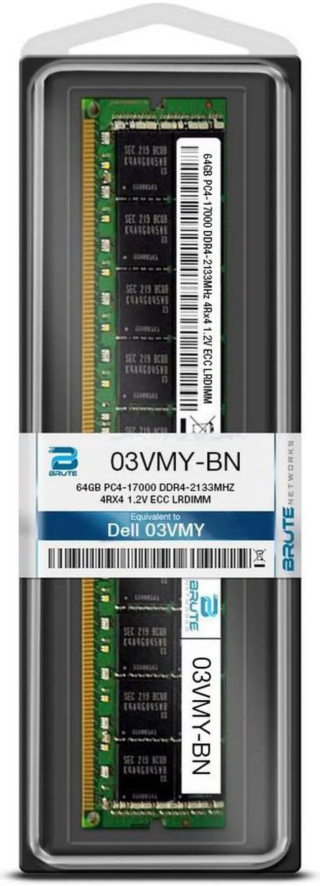 Alt view image 3 of 4 - 03VMY - Dell Compatible 64GB PC4-17000 DDR4-2133MHz 4Rx4 1.2V ECC LRDIMM