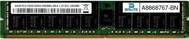 Main image of A8868767 - Dell Compatible 64GB PC4-19200 DDR4-2400MHz 4Rx4 1.2V ECC LRDIMM