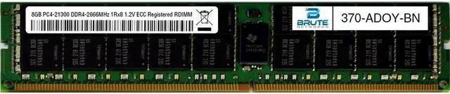 Main image of 370-ADOY - Dell Compatible 8GB PC4-21300 DDR4-2666MHz 1Rx8 1.2V ECC Registered RDIMM