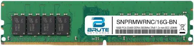 Main image of SNPRMWRNC/16G - Dell Compatible 16GB PC4-23400 DDR4-2933Mhz 2Rx8 1.2v non-ECC UDIMM