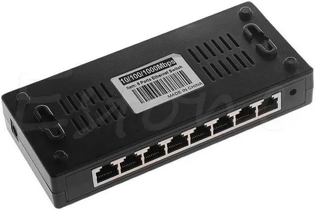 Alt view image 3 of 5 - Plug 10/100/1000 Mbps Ethernet 8port RJ-45 Network Desktop Switch Auto-MDI/MDIX Hub  For Small/ Medium-Sized Office Networks