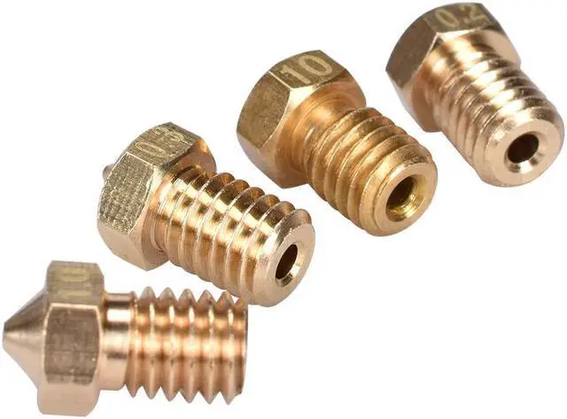 Main image of BIQU 10Pcs 3D printer 3D V6&V5 J-Head brass nozzle extruder nozzles 0.2/0.25/0.3/0.4/0.5/0.6/0.8/1.0 mm For 1.75/3.0mm
