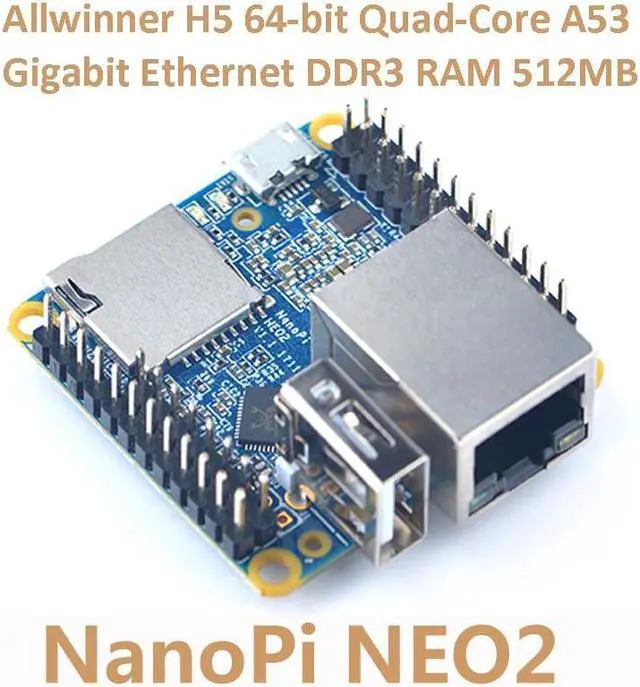 Main image of NanoPi NEO2 Allwinner H5 Development Board 64-bit Quad-Core A53 Gigabit Ethernet