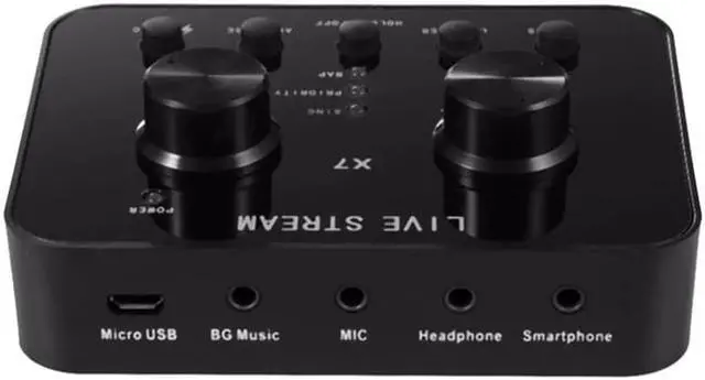 Alt view image 4 of 5 - Audio USB Headset Microphone Webcast Personal Entertainment Streamer Live Sound Card for Phone Computer PC