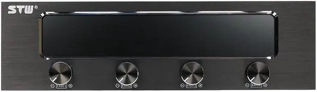 Alt view image 2 of 5 - Sunshine-tipway  Multi-Function PC CPU 4 Channel Fan Controller Speed Control Adjuster LCD Cooling Front Panel