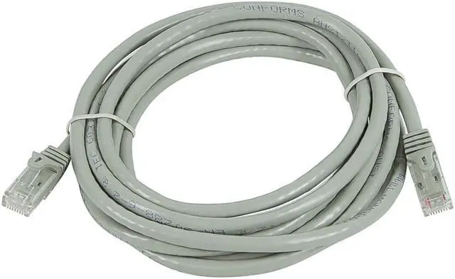 Alt view image 2 of 10 - Monoprice Cat5e Ethernet Patch Cable - 10 Feet - Gray | Network Internet Cord - RJ45, Stranded, 350Mhz, UTP, Pure Bare Copper Wire, 24AWG - Flexboot Series