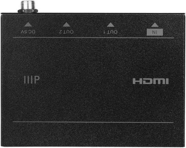Alt view image 4 of 12 - Monoprice Blackbird 4K Pro 1x2 Ultra Slim HDMI Splitter -Black | 4K @ 60Hz, HDCP 2.2 Compliant, HDR, And EDI Detection