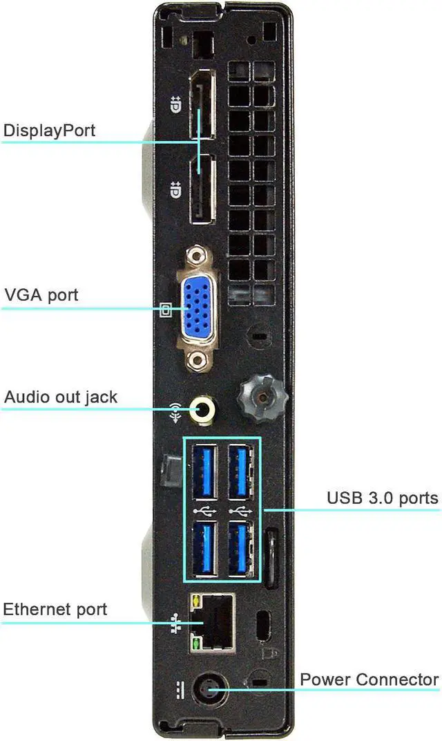 Alt view image 3 of 4 - HP EliteDesk 800 G1 Desktop Mini PC, Intel Core i5 4570T 2.9Ghz, 8GB DDR3 RAM, 512GB SSD Hard Drive, USB 3.0, Windows 10 Pro