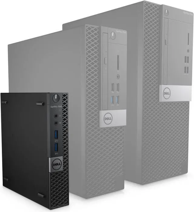 Alt view image 4 of 9 - Dell Optiplex 7040 Micro Form Factor Desktop, Intel Quad Core i5 6500T 2.5Ghz, 16GB DDR4, 256GB NVMe SSD, Wi-Fi, HDMI, Windows 10 Pro