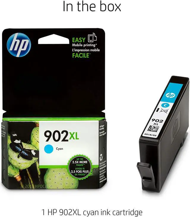 Alt view image 6 of 20 - HP 902XL High Yield Cyan Original Ink Cartridge, ~750 pages, T6M02AN#140