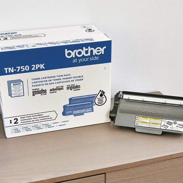 Alt view image 6 of 10 - Brother TN-750 Toner Cartridge Black TN7502PK