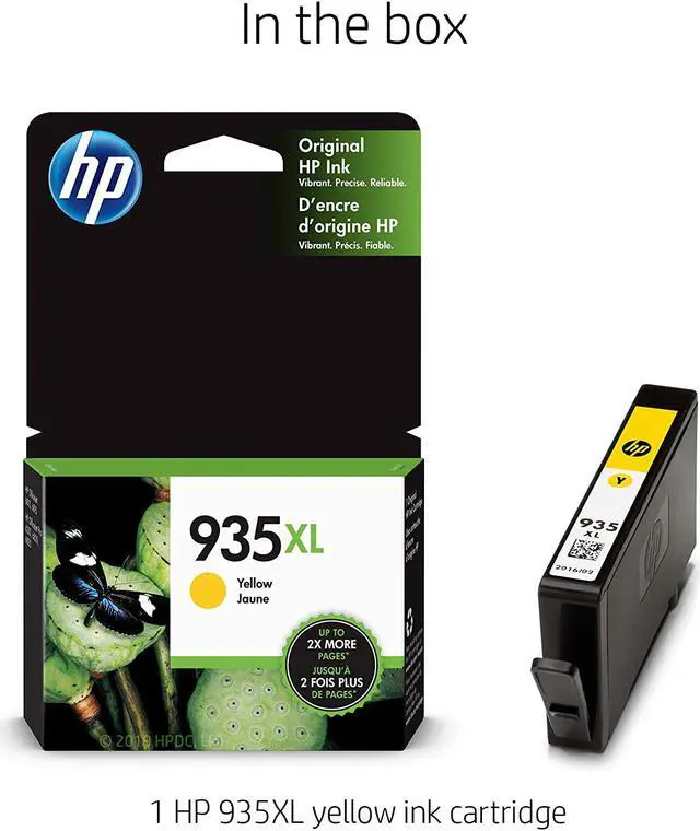 Alt view image 6 of 20 - HP 935XL High Yield Yellow Original Ink Cartridge, ~825 pages, C2P26AN#140