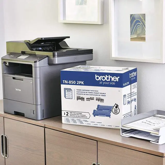 Alt view image 7 of 20 - Brother TN-850 Toner Cartridge Black 2 Pack in Retail Packaging