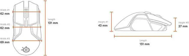 Alt view image 4 of 20 - SteelSeries Rival 650 Quantum Wireless Gaming Mouse - Rapid Charging Battery - 12, 000 Cpi Truemove3+ Dual Optical Sensor - Low 0.5 Lift-Off Distance - 256 Weight Configurations - 8 Zone RGB Lighting