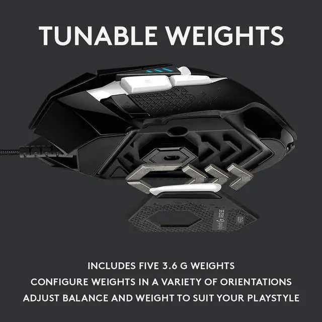 Alt view image 7 of 20 - Logitech G502 SE Hero 910-005728 Wired  Gaming Mouse - Black