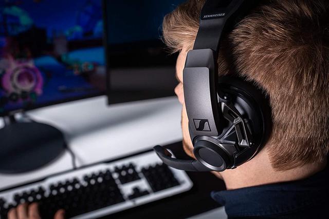 Alt view image 12 of 14 - Sennheiser GSP 670 Wireless Gaming Headset, Low-Latency Bluetooth, 7.1 Surround Sound, Noise-Cancelling Mic, Flip-to-Mute, Audio Presets, For Windows PC, PS4, and Smartphones