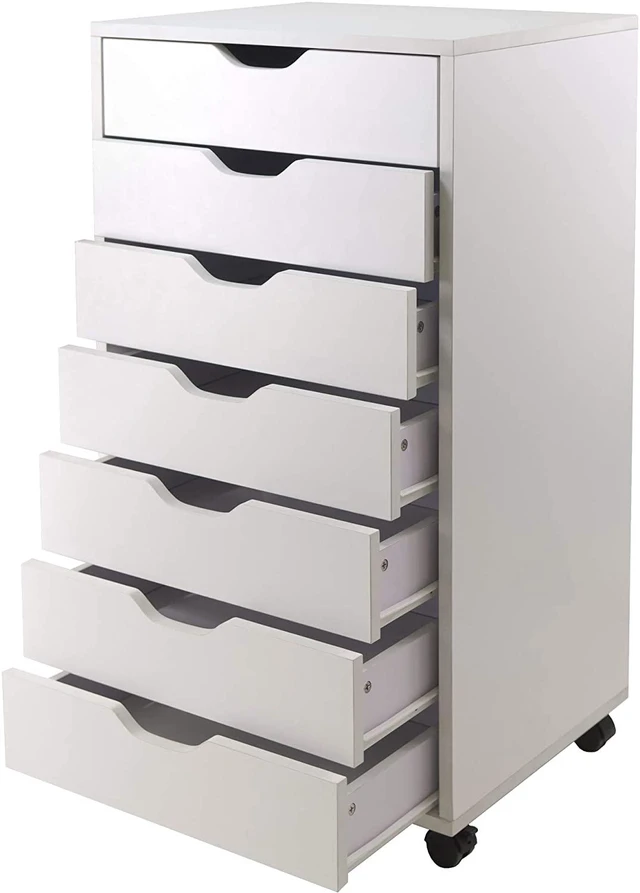 Alt view image 7 of 15 - Winsome Trading 10792 Halifax Cabinet for Closet - Office, 7 Drawers, White