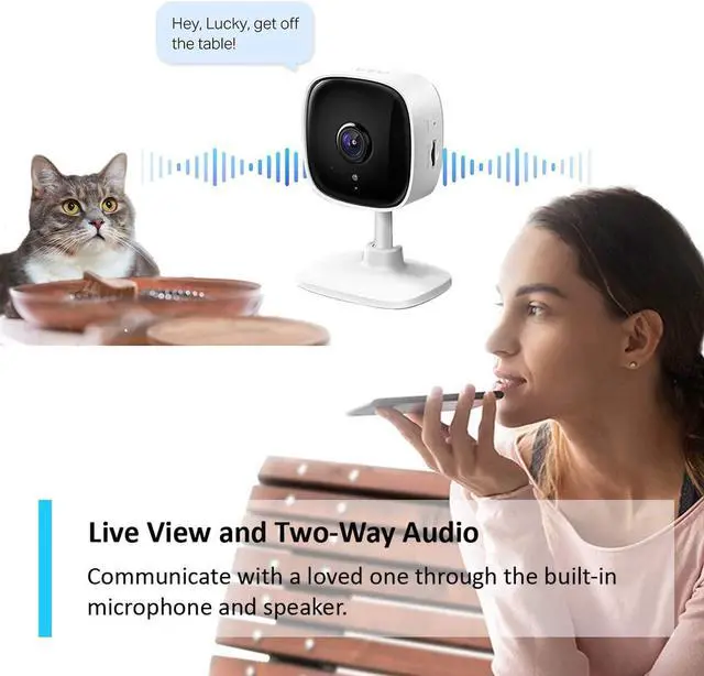 Alt view image 4 of 15 - TP-Link Tapo Smart Home Security WiFi Camera, Records in 1080p (Full HD) | Up to 30 ft Night Vision | Up to 128 GB microSD Card Slot | Works w/Alexa and Google (Tapo C100)