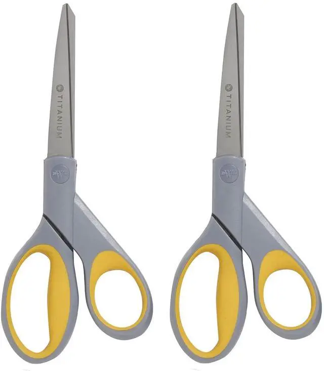 Alt view image 10 of 19 - Westcott Titanium Bonded Scissors 8" Straight 2/Pack 13901