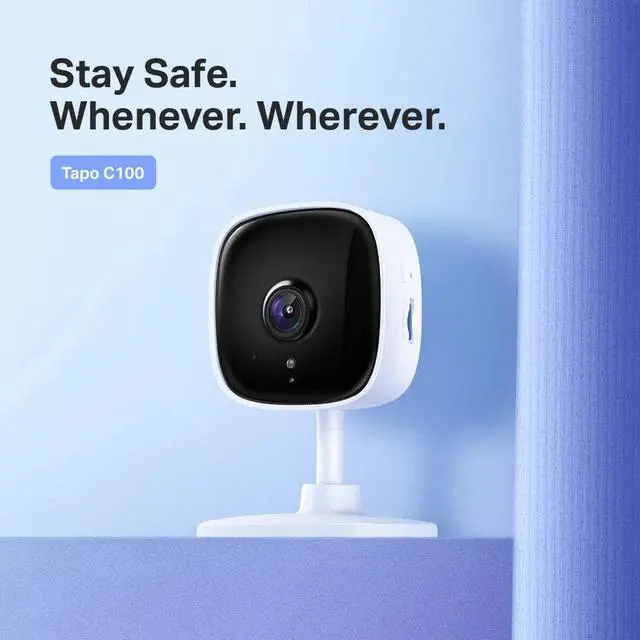 Alt view image 3 of 15 - TP-Link Tapo Smart Home Security WiFi Camera, Records in 1080p (Full HD) | Up to 30 ft Night Vision | Up to 128 GB microSD Card Slot | Works w/Alexa and Google (Tapo C100)