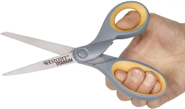 Alt view image 12 of 19 - Westcott Titanium Bonded Scissors 8" Straight 2/Pack 13901