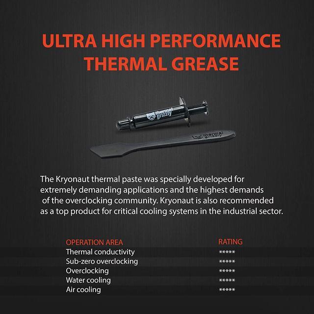 Alt view image 9 of 16 - Thermal Grizzly Kryonaut Thermal Grease Paste - 1.0 Gram