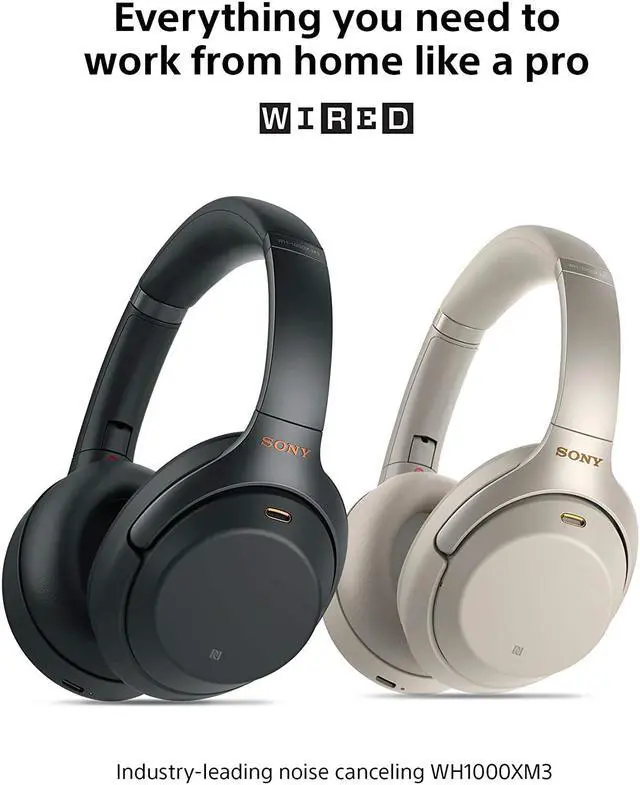 Alt view image 13 of 20 - Sony WH-1000XM3/B Wireless Industry-Leading Noise-Cancelling Over-Ear Headphones (Black)