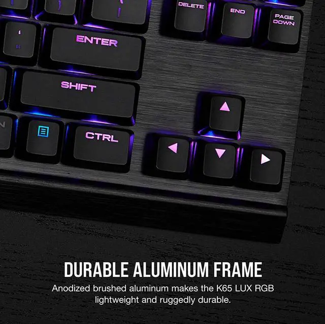 Alt view image 5 of 9 - Corsair K65 LUX RGB Compact Mechanical Gaming Keyboard - Cherry MX RGB Red (NA)