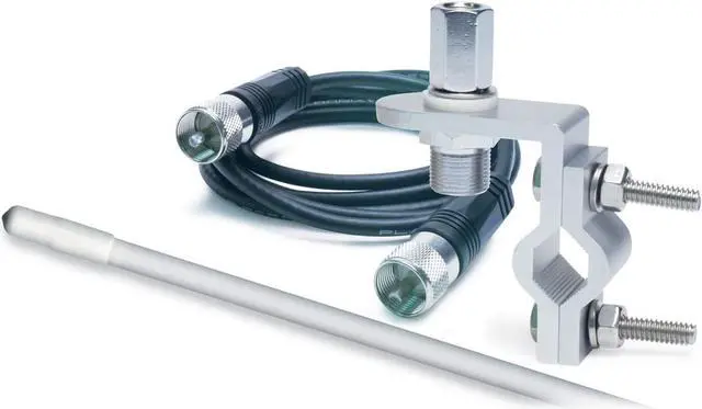 Alt view image 2 of 15 - ROADPRO R RP-83W 3     STANDARD SERIES MIRROR MOUNT FIBERGLASS CB ANTENNA KIT  WHITE