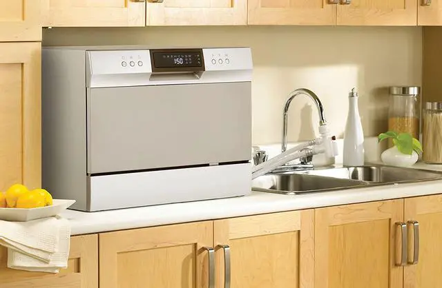 Alt view image 9 of 13 - Danby DDW631SDB 6 Place Setting Countertop Dishwasher in Silver
