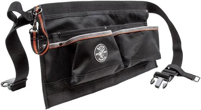 Alt view image 3 of 16 - KLEIN TOOLS 5244 Black Ballistic Polyester Tool Belt, 6 Pockets, 5244