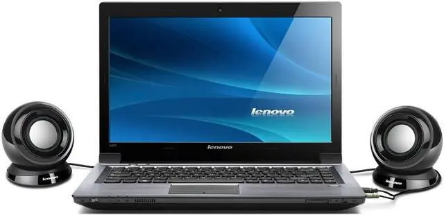 Alt view image 18 of 20 - Lenovo M0520 2.0 Speaker System - 2 W RMS - Black