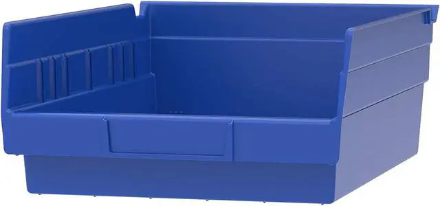 Alt view image 5 of 9 - AKRO-MILS 30150BLUE Shelf Storage Bin, Plastic, Blue, 4 in H, 8 3/8 in W, 11