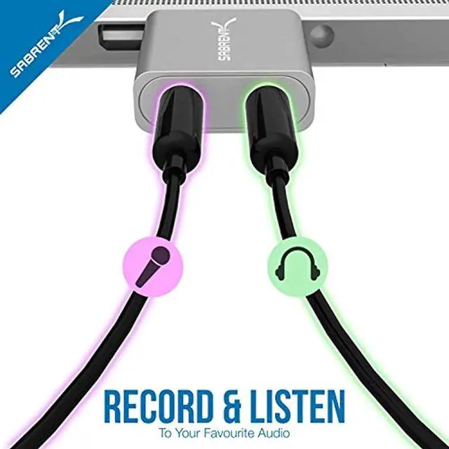 Alt view image 8 of 20 - SABRENT AU-EMAC USB EXTERNAL STEREO SOUND ADAPTER