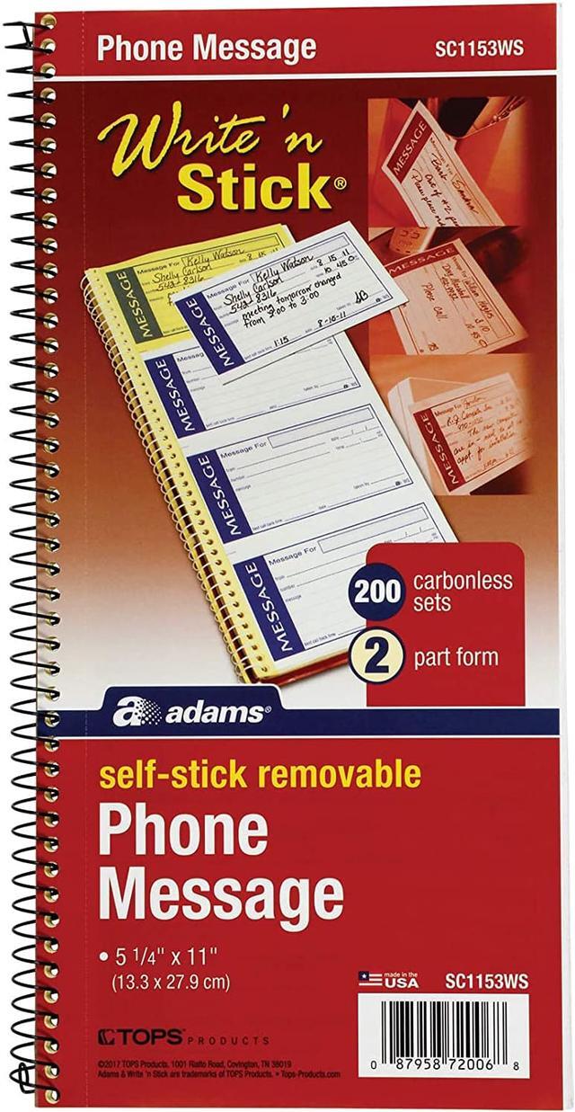 Alt view image 4 of 4 - Write 'N Stick Phone Message Pad, 2 3/4 X 4 3/4, Two-Part Carbonless,