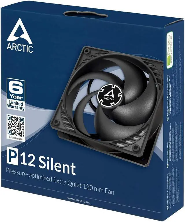 Alt view image 4 of 5 - Arctic ACFAN00130A P12 Silent - Pressure-optimised Extra Quiet 120 mm Fan