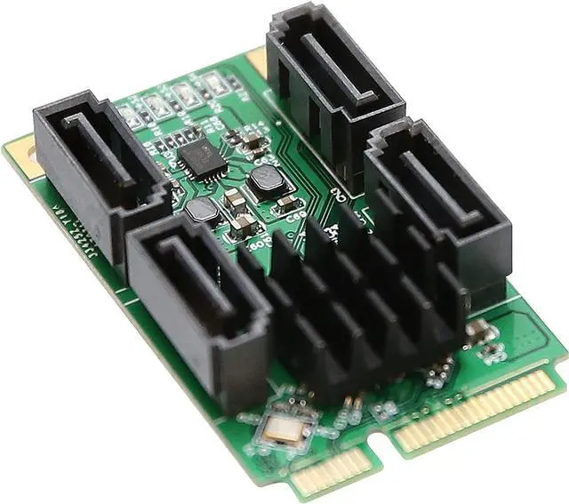 Alt view image 10 of 16 - IOCrest 4 Port SATA III Mini PCI-e Controller Card - SI-MPE40125