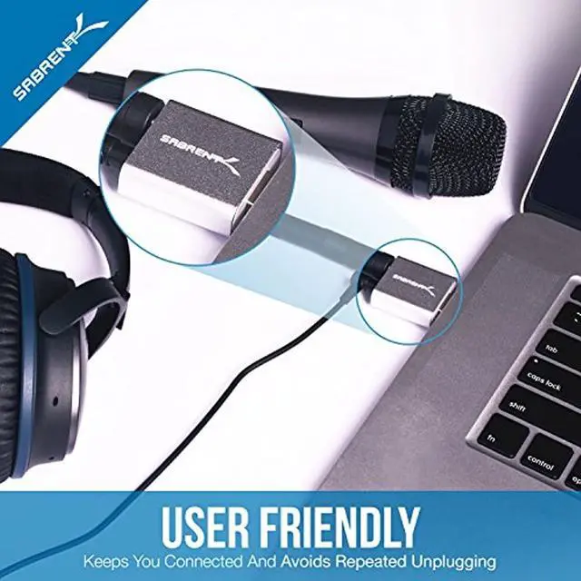 Alt view image 7 of 20 - SABRENT AU-EMAC USB EXTERNAL STEREO SOUND ADAPTER