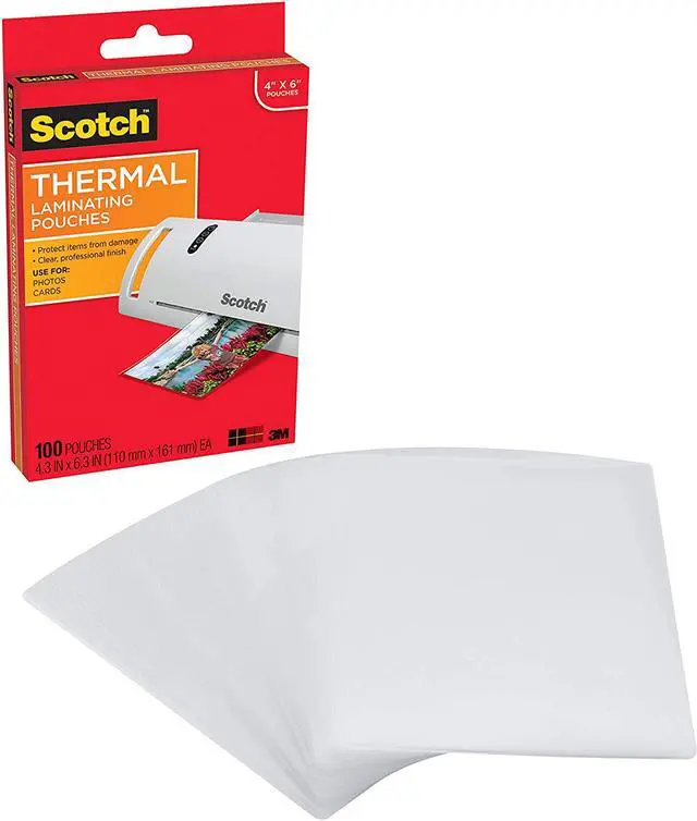 Alt view image 10 of 10 - Scotch Thermal Laminating Pouches, 4x6", 100 Pack - TP5900-100