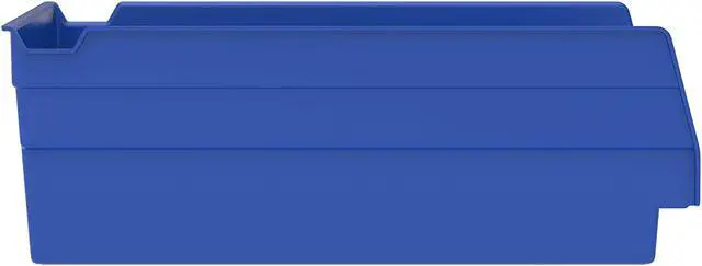 Alt view image 4 of 9 - AKRO-MILS 30150BLUE Shelf Storage Bin, Plastic, Blue, 4 in H, 8 3/8 in W, 11