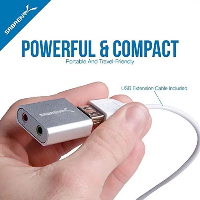 Alt view image 10 of 20 - SABRENT AU-EMAC USB EXTERNAL STEREO SOUND ADAPTER