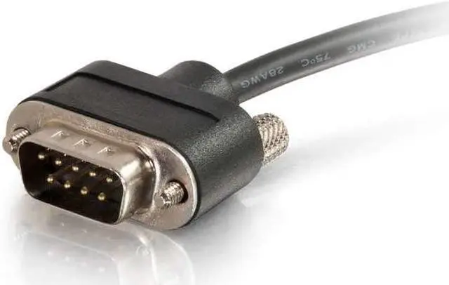 Main image of C2G 52167 Serial RS232 DB9 Null Modem Cable with Low Profile Connectors M/M, In-Wall CMG-Rated, Black (10 Feet, 3.04 Meters)