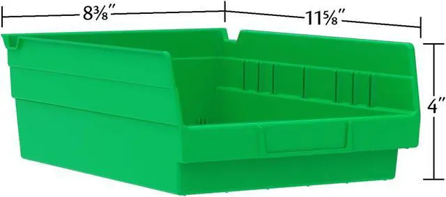 Alt view image 7 of 9 - AKRO-MILS 30150BLUE Shelf Storage Bin, Plastic, Blue, 4 in H, 8 3/8 in W, 11