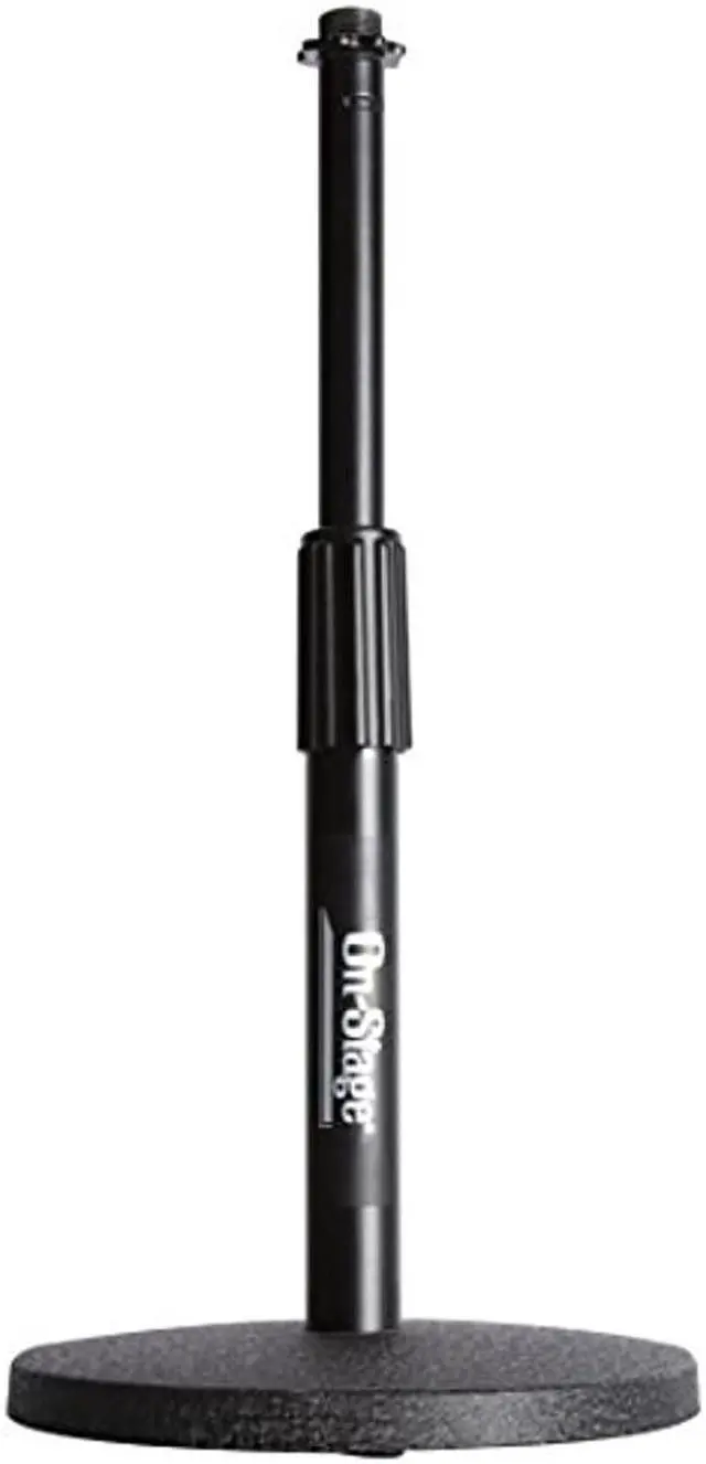 Alt view image 4 of 12 - On-Stage DS7200B Height Adjustable Desk Microphone Stand, Black