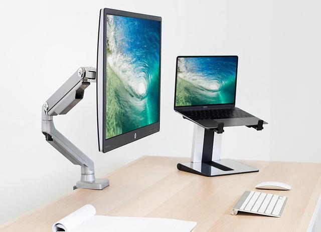 Alt view image 9 of 14 - Mount-It! Single Monitor Arm Mount | Full Motion Spring Arm | Fits Up to 32" Screens